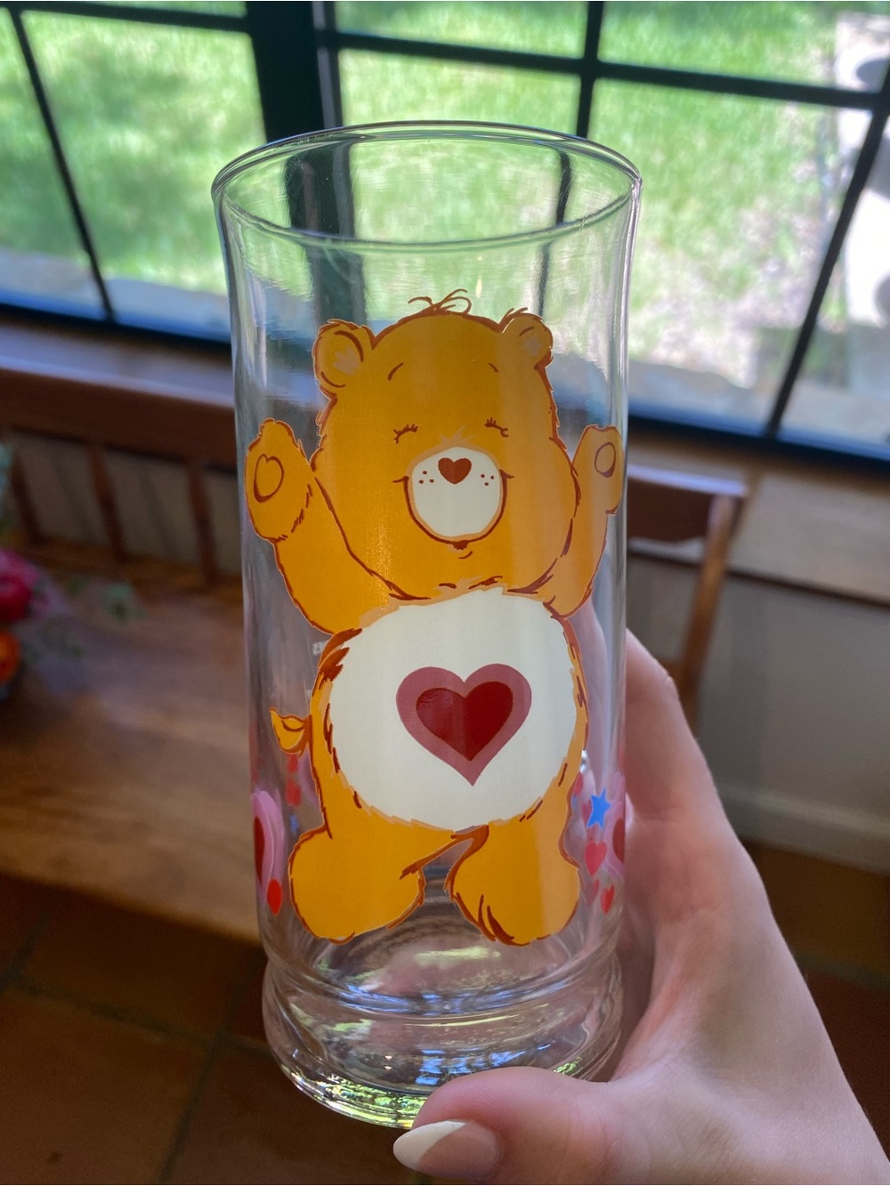 Vintage 1983 Care Bears Tenderheart Bear Pizza Hut Collector Glass